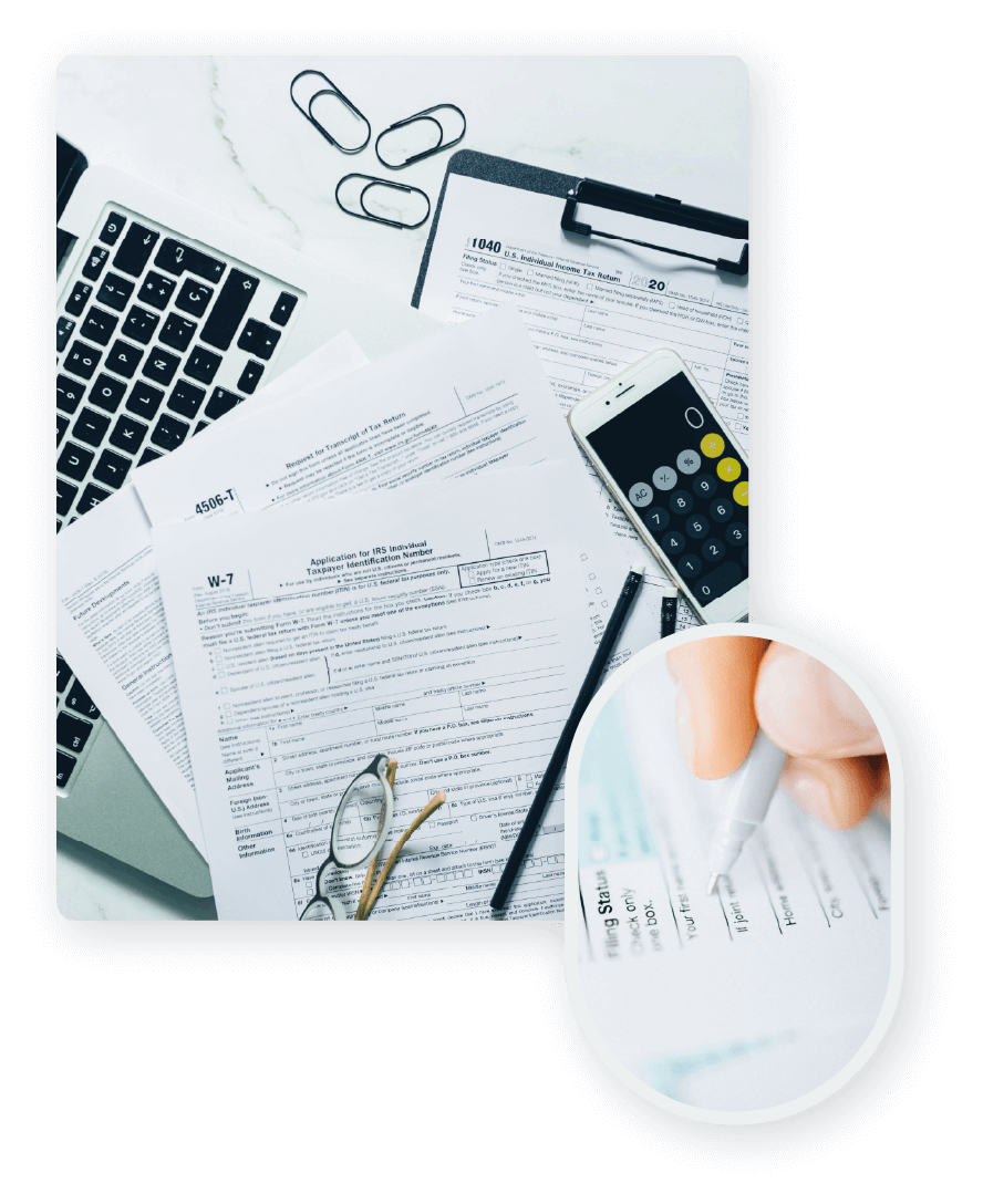 Assorted tax documents.